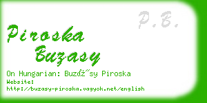 piroska buzasy business card